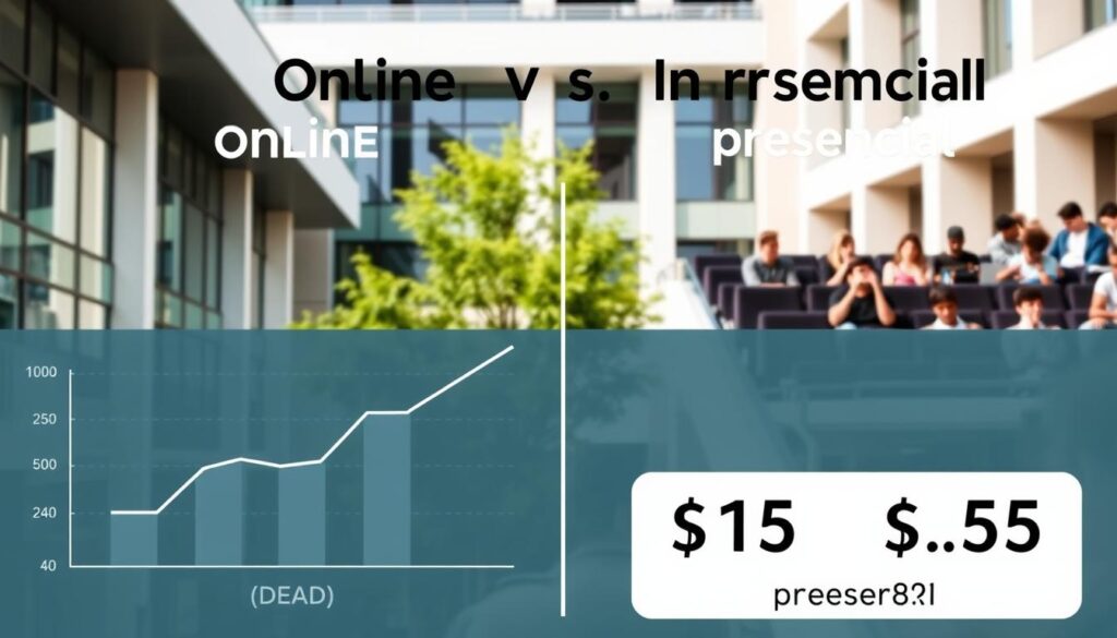 comparação de custos entre EAD e cursos presenciais