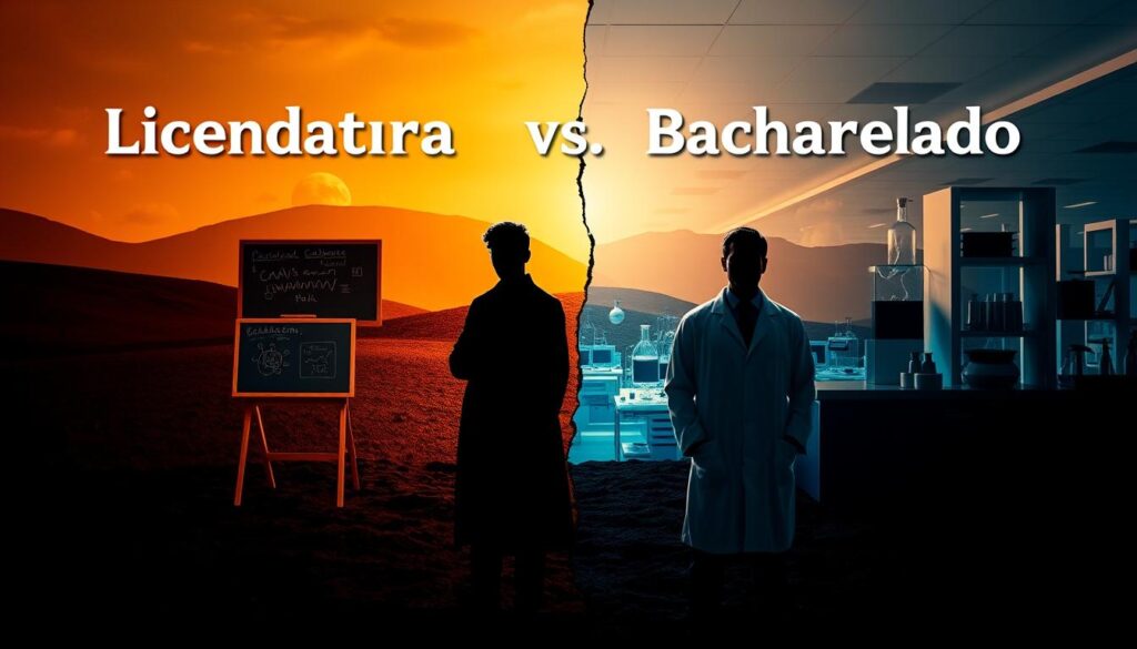 diferença entre licenciatura e bacharelado