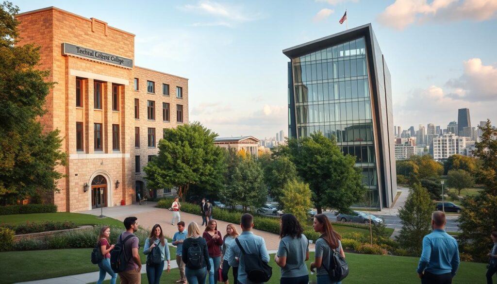 diferenças entre faculdade e curso técnico