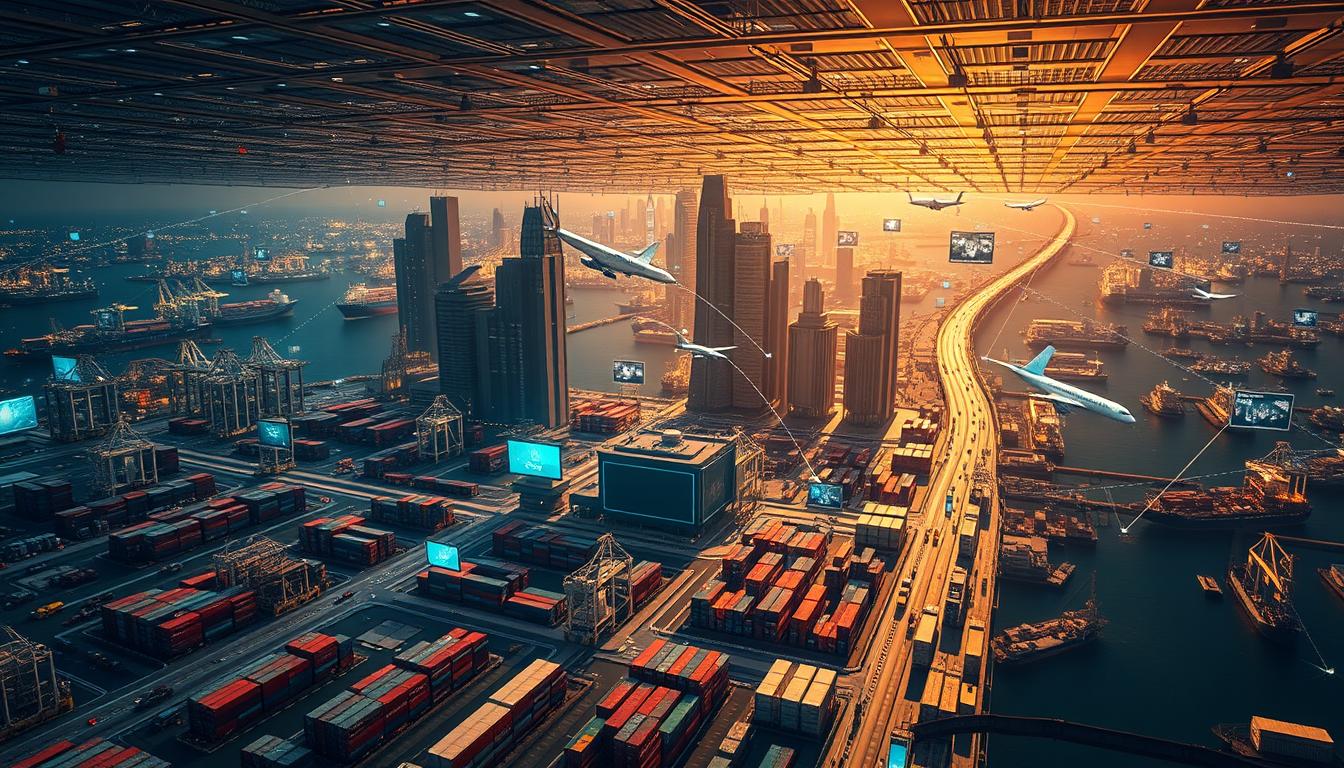 gestão global trading negócios logística e finanças globais