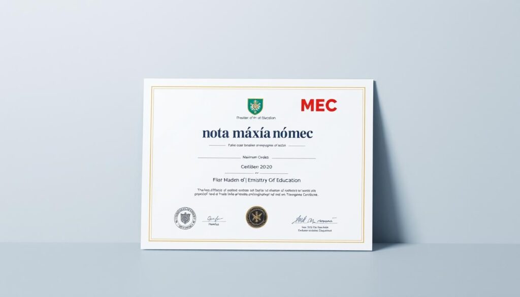 nota máxima no MEC