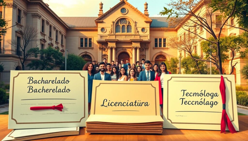 tipos de graduação